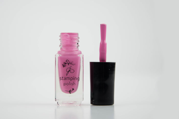 #071 Flirty Flamingo | Clear Jelly Stamping Polish