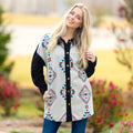 10929 - Western Geometric Print Shacket with Pockets