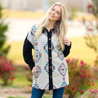10929 - Western Geometric Print Shacket with Pockets
