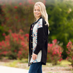 10929 - Western Geometric Print Shacket with Pockets