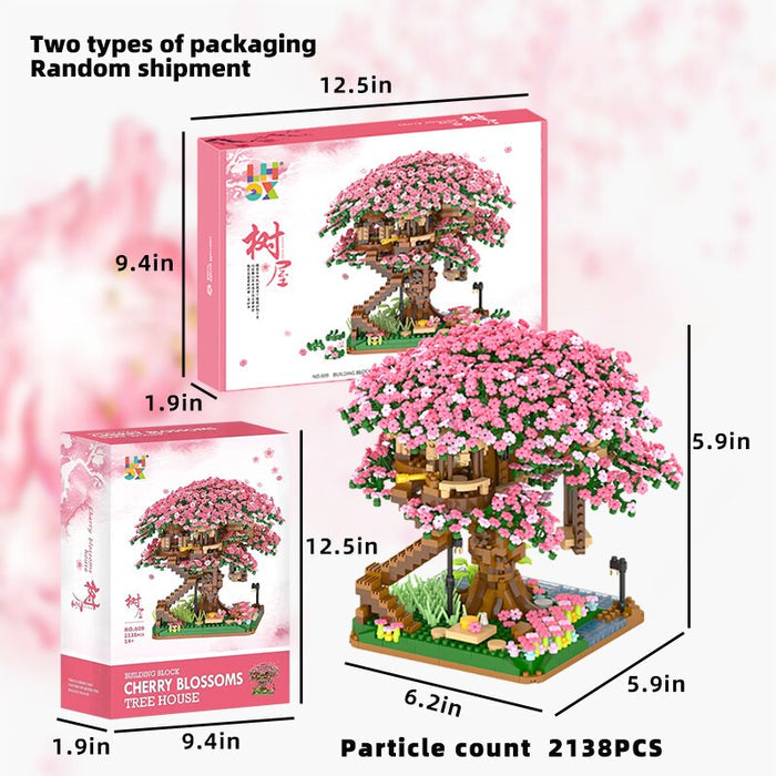 2138Pcs Cherry Blossom Sakura Tree Building Blocks Toy