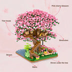 2138Pcs Cherry Blossom Sakura Tree Building Blocks Toy