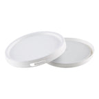 2.2Ltr Clear Round Pail Bucket with White Lid and Handle PACK OF 10