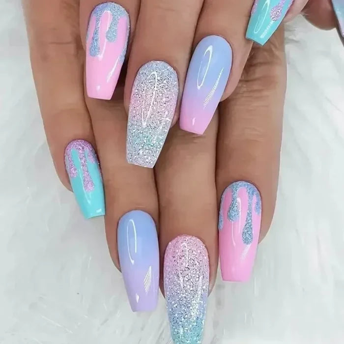 24Pcs/Set Acrylic Long Ballet Press on Nail
