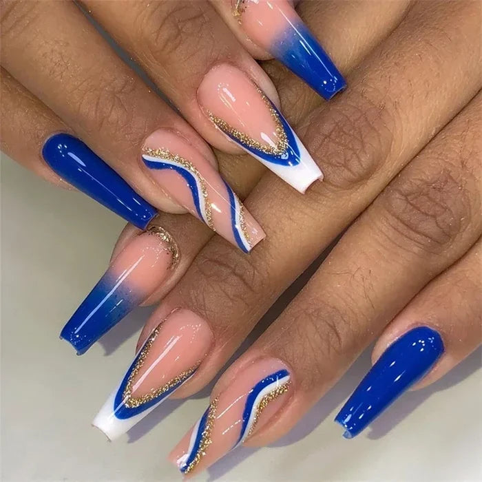 24Pcs/Set Acrylic Long Ballet Press on Nail