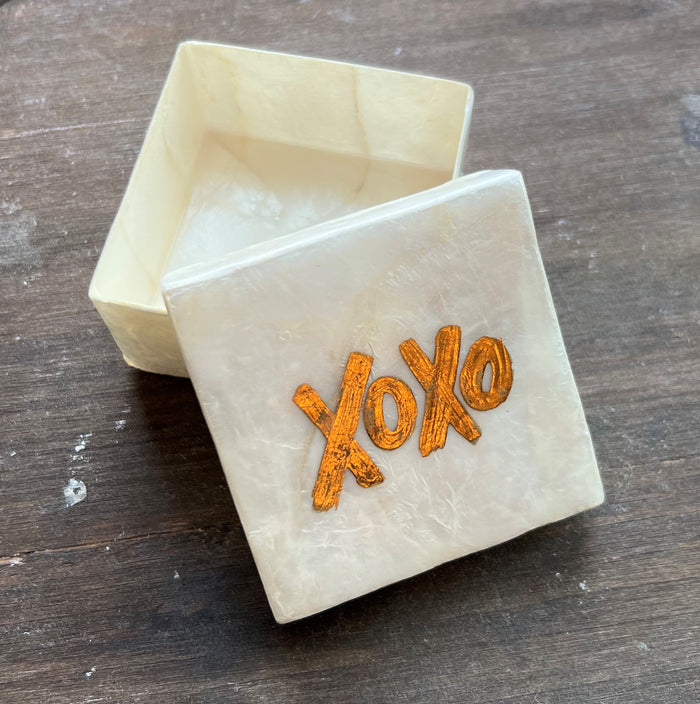 3" Square Capiz Trinket Box