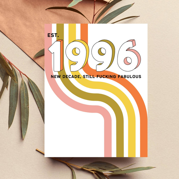 30th Birthday Card for 2026 EST 1996 Funny Stationery