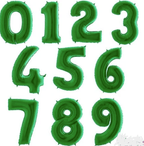 34" Large Foil Number Balloon (Green) - USA Party Store