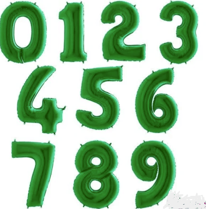 34" Large Foil Number Balloon (Green) - USA Party Store