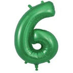 34" Large Foil Number Balloon (Green) - USA Party Store