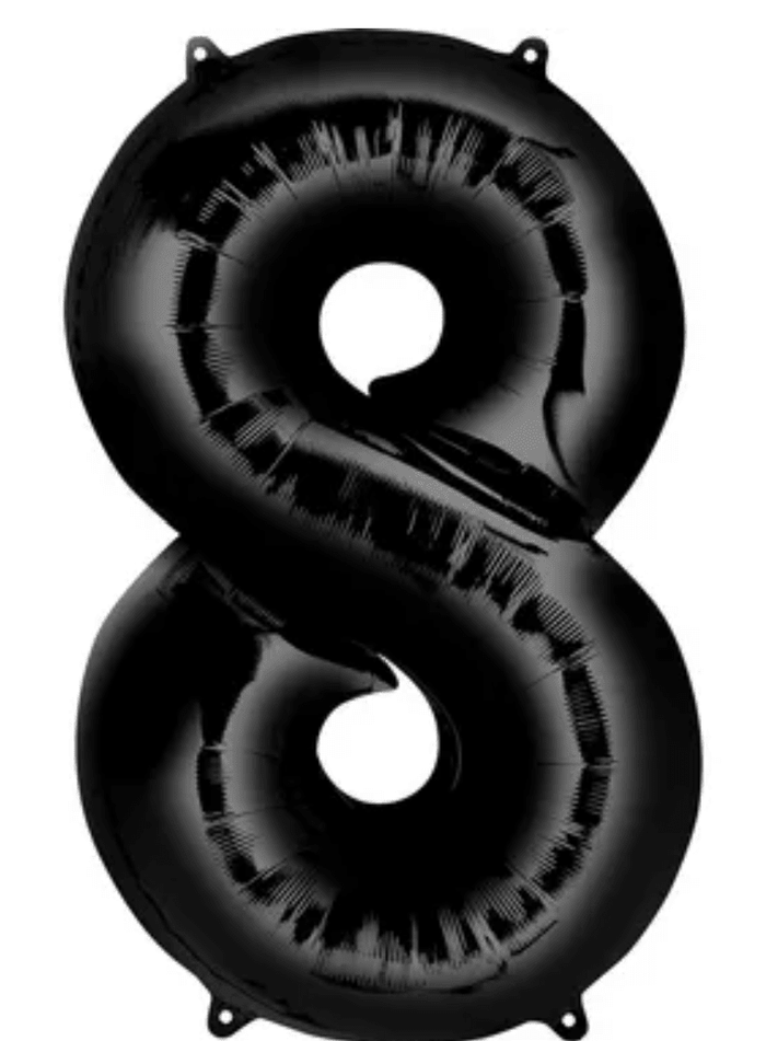 Black, / 34" / 8