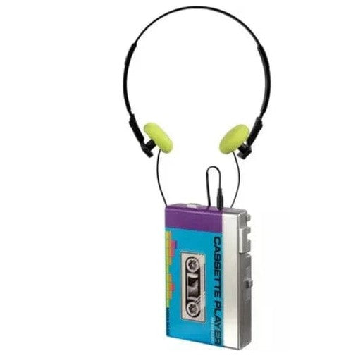80's Faux Cassette Player With Headphones - USA Party Store