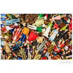 A vibrant assortment from the Action Figure Extravaganza Puzzle spread out in a delightful random arrangement.
