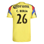 adidas C. Borja Men's Club America 25/26 Authentic Home Jersey (Yellow) | SoccerWearhouse