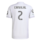 adidas Daniel Carvajal Ramos Real Madrid 25/26 Home Jersey w/ Champions League Patches (White) | SoccerWearhouse