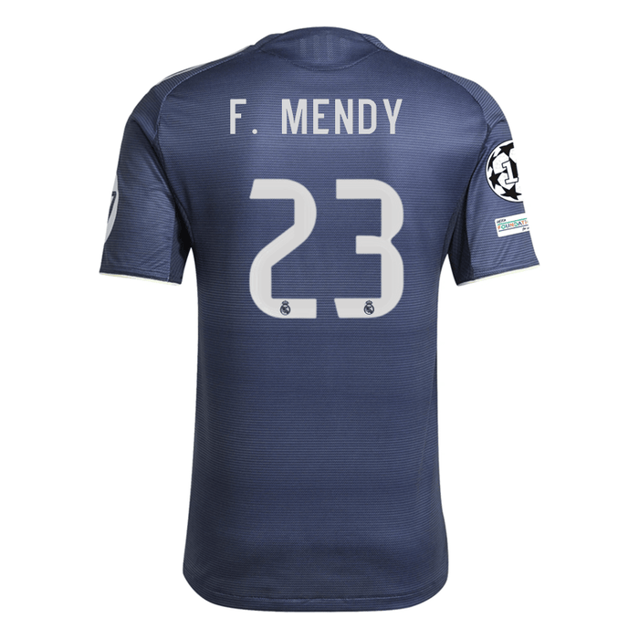 adidas Ferland Mendy Real Madrid Authentic Away Jersey 25/26 w/ Champions League Patches (Legend Ink | SoccerWearhouse