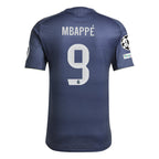 adidas Kylian Mbappé Real Madrid Authentic Away Jersey 25/26 w/ Champions League Patches (Legend Ink | SoccerWearhouse