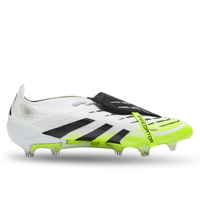 adidas Predator Elite Firm Ground Soccer Cleats (White/Black/Lucid Lemon) | SoccerWearhouse