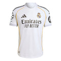 adidas Real Madrid Authentic Home Jersey 25/26 w/ Champions League Patches (White) | SoccerWearhouse