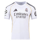 adidas Kylian Mbappe Real Madrid 25/26 Home Jersey w/ Champions League Patches (White) | SoccerWearhouse