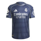 adidas Kylian Mbappe Real Madrid Authentic Away Jersey 25/26 w/ Champions League Patches (Legend Ink) | SoccerWearhouse