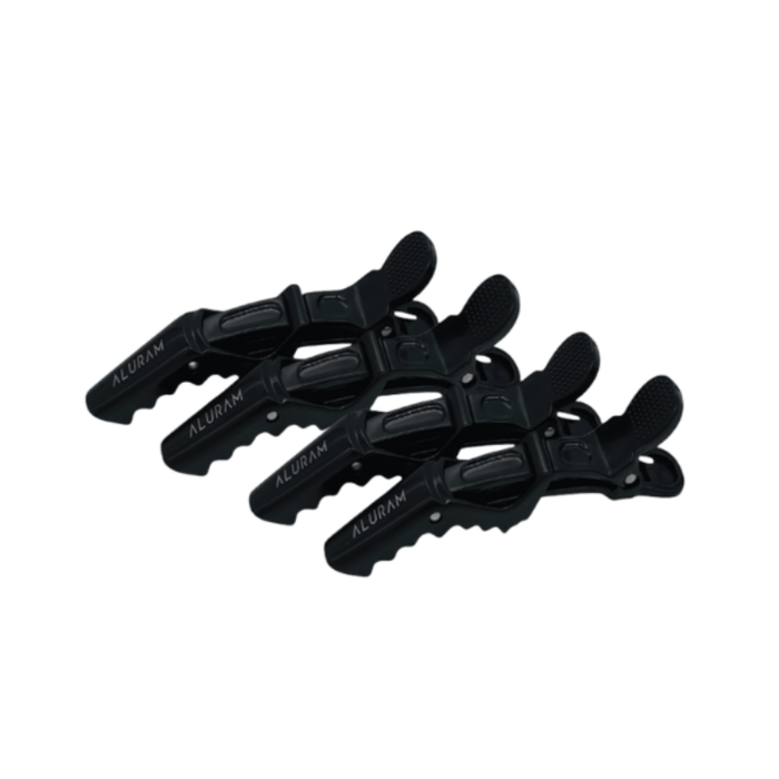 Aluram Alligator Clips Black Pack of 4 - Aluram | Available at Studio 360 Salon, Chatham, NJ