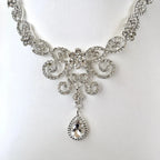 Wedding Jewelry and Accessories - Silver Cubic Zirconia 3-Piece Bridal Jewelry Set With Tiara