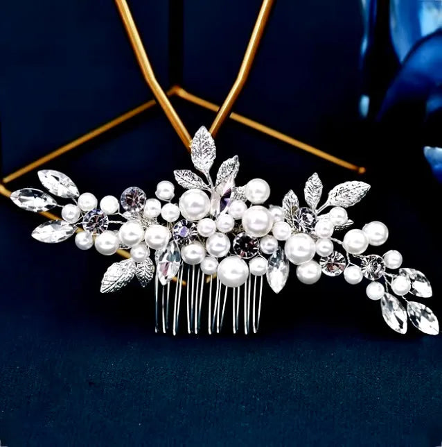 Wedding Hair Accessories - Pearl and Crystal Bridal Hair Comb