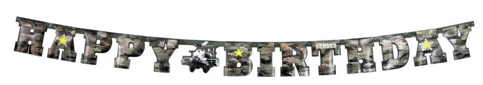 American Heroes Banner "Happy Birthday" - Apache - USA Party Store