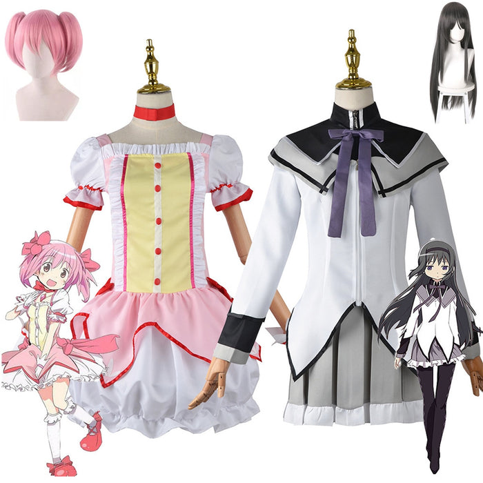 Anime Madoka Magica Puella Magi Madoka Magica Akemi Homura & Kaname Madoka Cosplay Costume