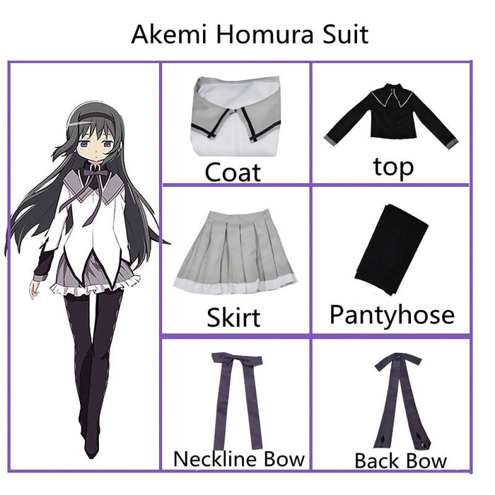 Anime Madoka Magica Puella Magi Madoka Magica Akemi Homura & Kaname Madoka Cosplay Costume