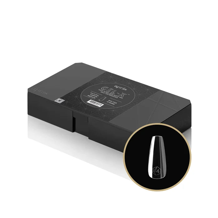 APRES GEL-X NATURAL COFFIN MEDIUM BOX OF TIPS - PRO (600PCS)