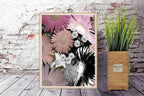Art print on paper 'C Floral 06' by C.Cambrea — styled on a wall