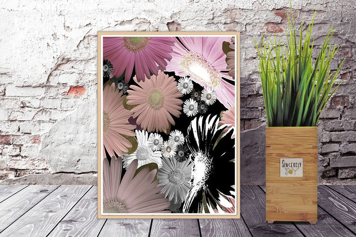 Art print on paper 'C Floral 06' by C.Cambrea — styled on a wall