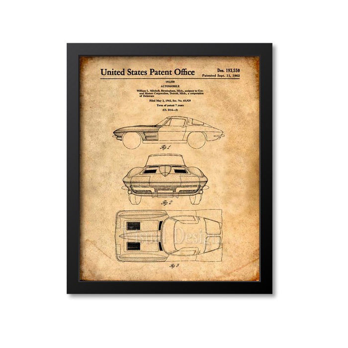 Corvette Stingray Patent Print