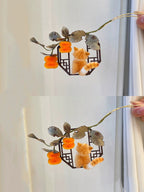 Autumn Cat Bespoke Hairpin - Silk Hairpin(Ronghua)