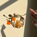 Autumn Cat Bespoke Hairpin - Silk Hairpin(Ronghua)