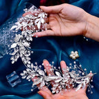 Wedding Hair Accessories - Pearl and Crystal Bridal Headband - Available in Silver and Gold