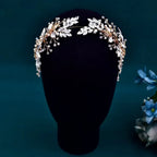 Wedding Hair Accessories - Pearl and Crystal Bridal Headband - Available in Silver and Gold