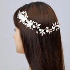 Wedding Hair Accessories - Ceramic Flowers Bridal Hair Vine