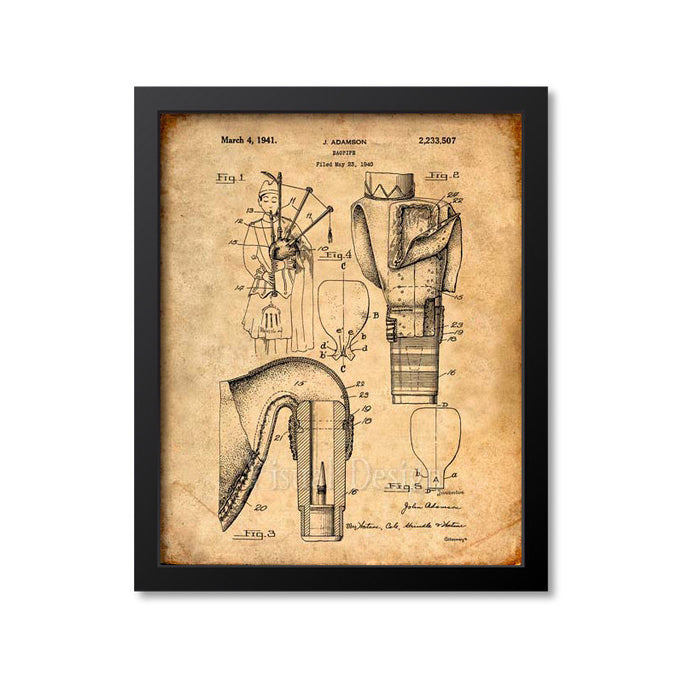 Bagpipe Patent Print