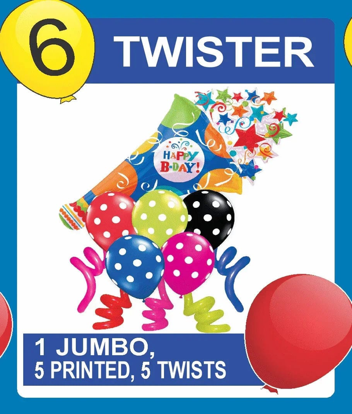 Balloon Bouquet Package - Twister - USA Party Store