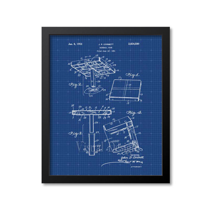 Baseball Base Patent Print
