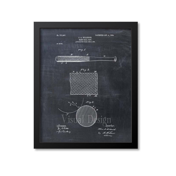 Baseball Bat Patent Print
