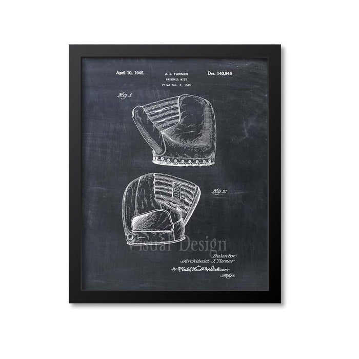Baseball Glove Patent Print