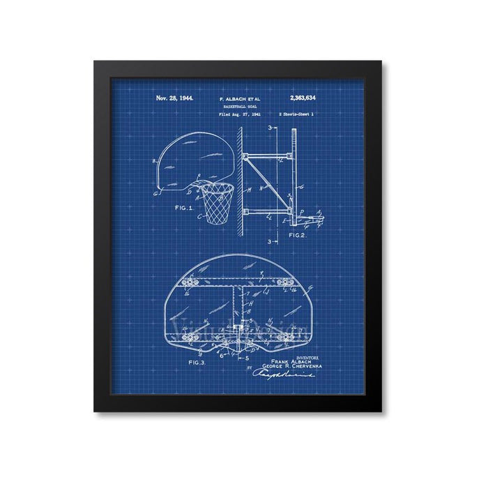 Basketball Goal Patent Print
