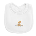 BCC Good Puppy Bib w/ Trim-White