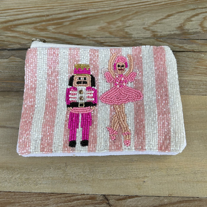 Nutcracker & Ballerina: Pink & White Background