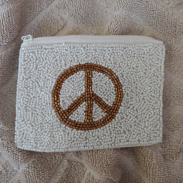 Peace Sign (Gold): White Background