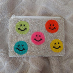 Smiley Faces Multi Colors: Silver Background